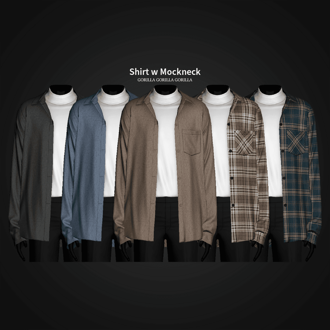 Скриншот мода Рубашка Shirt Mockneck